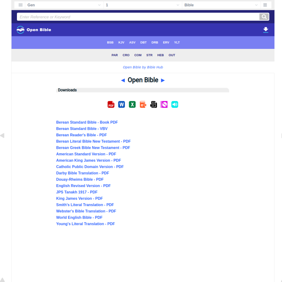 openbible.com homepage screenshot