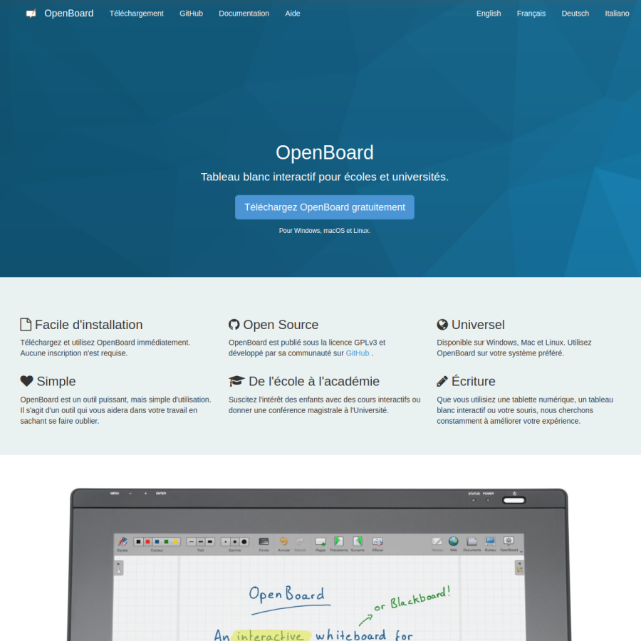 openboard.ch homepage screenshot