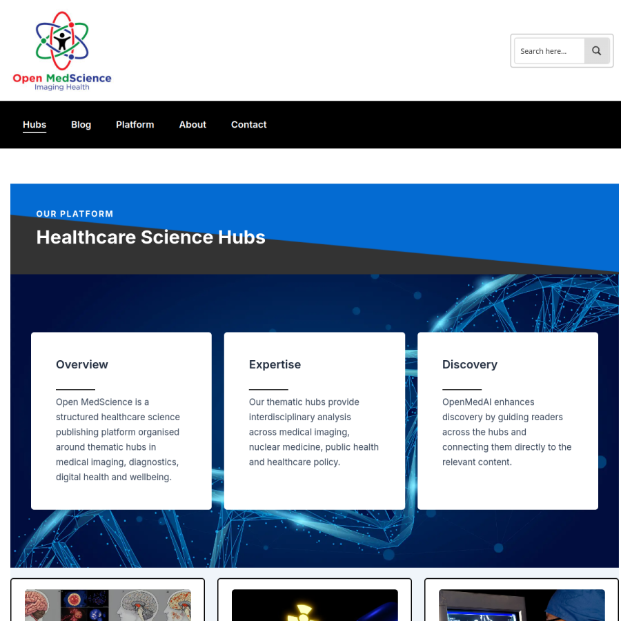openmedscience.com homepage screenshot