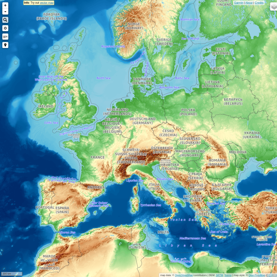 opentopomap.org homepage screenshot