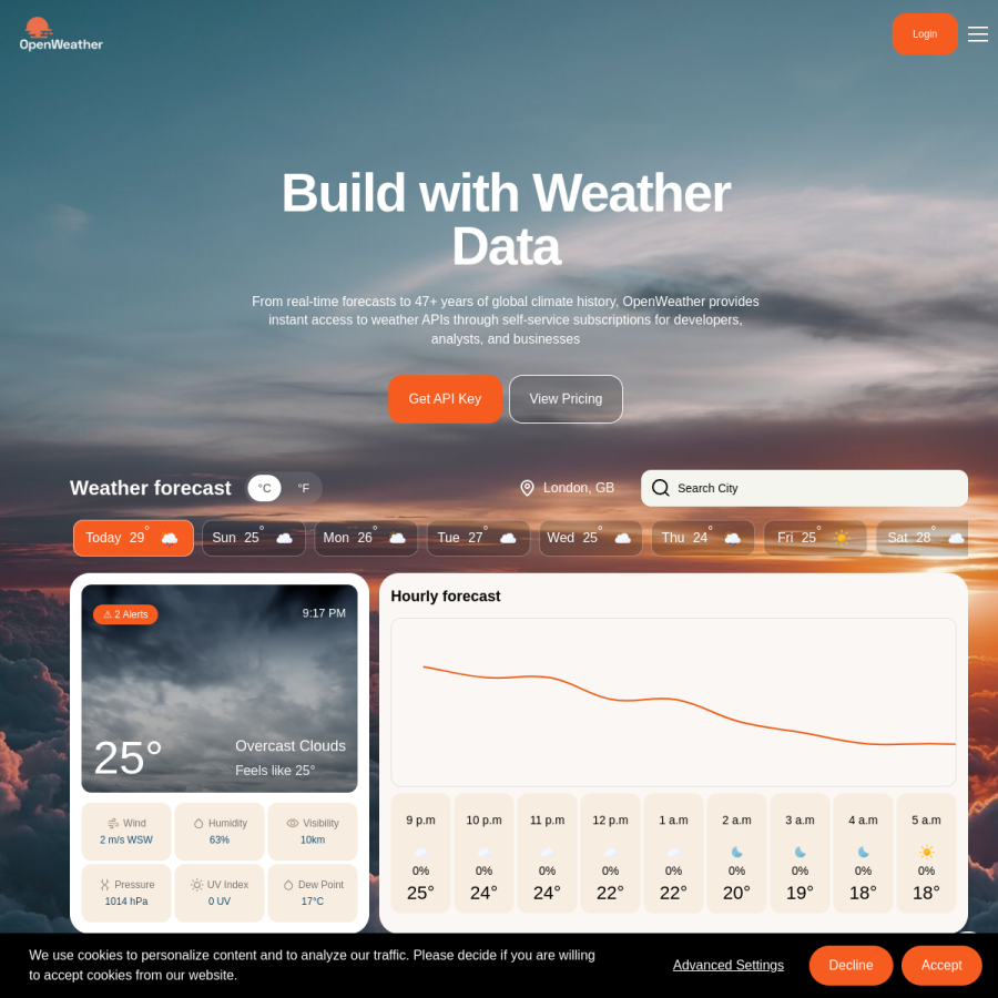 openweathermap.org homepage screenshot