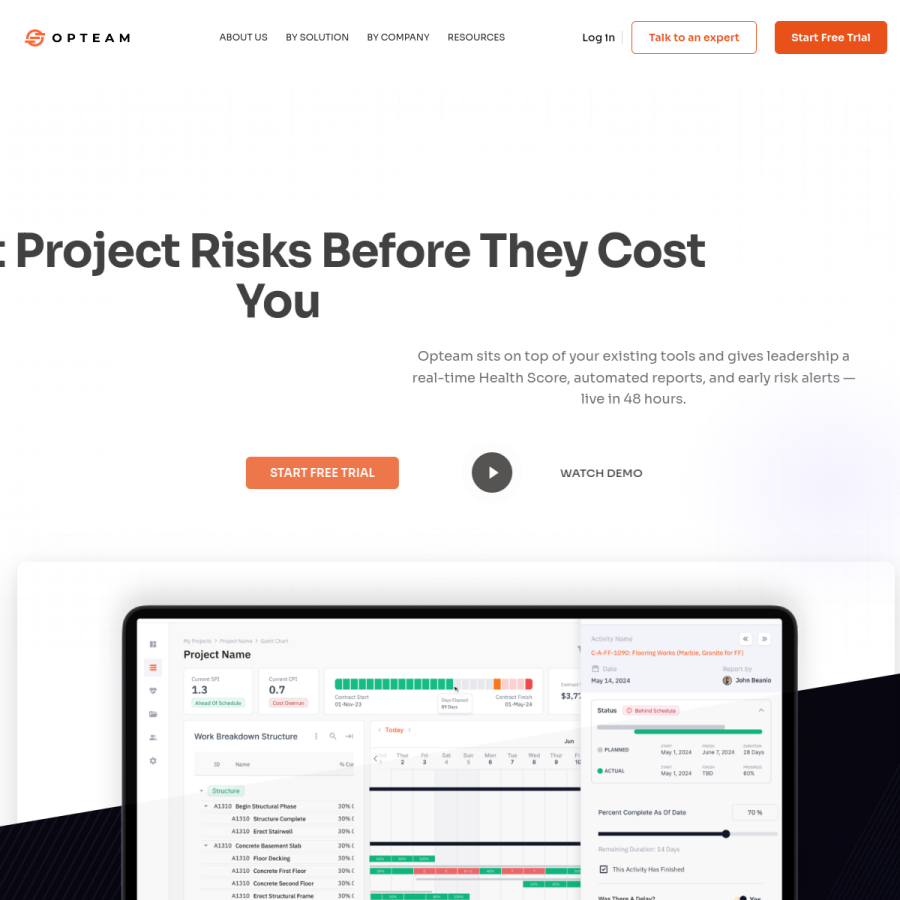 opteam.ai homepage screenshot