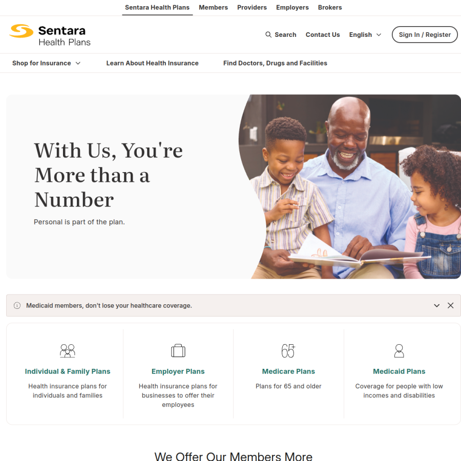 optimahealth.com homepage screenshot