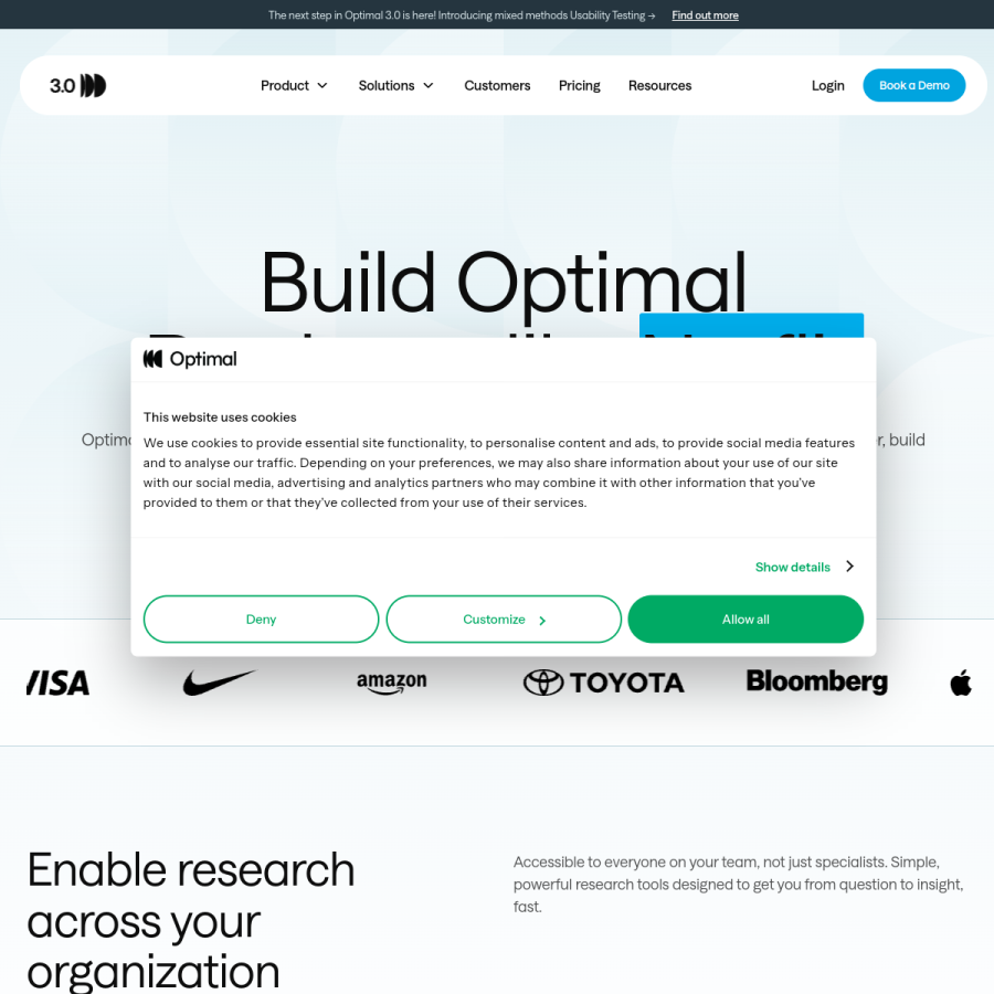 optimalworkshop.com homepage screenshot