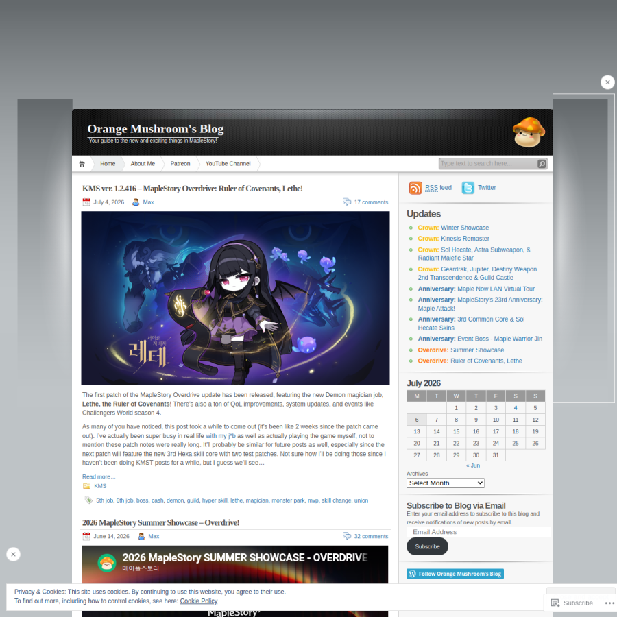 orangemushroom.net homepage screenshot
