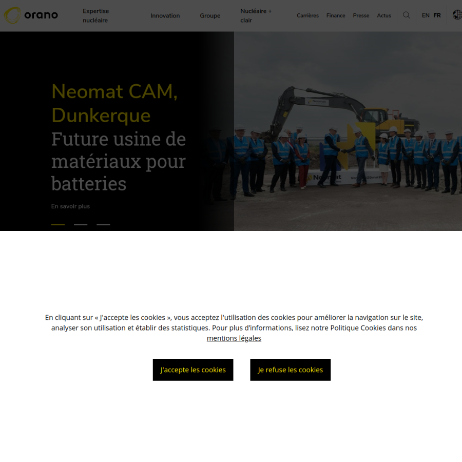 orano.group homepage screenshot