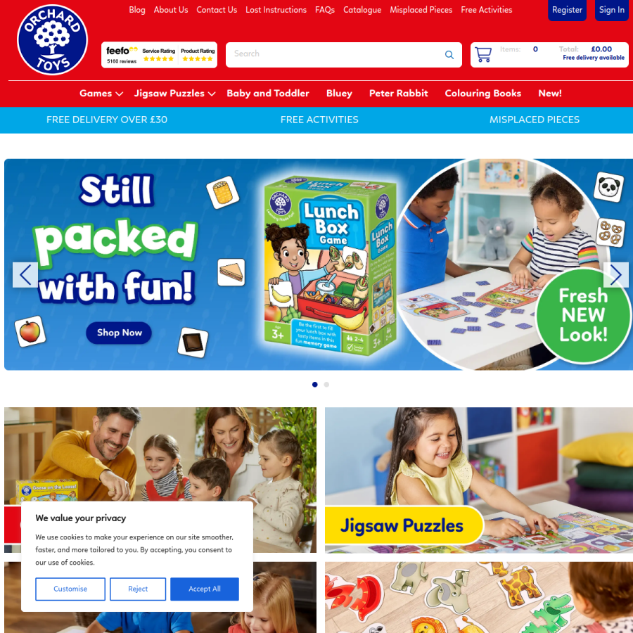 orchardtoys.com homepage screenshot
