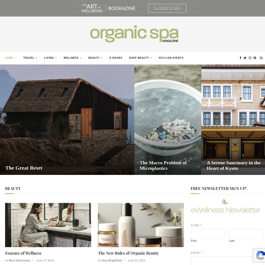 organicspamagazine.com homepage screenshot