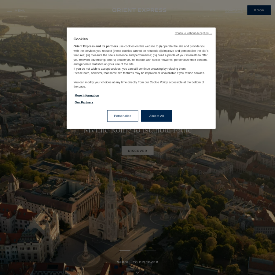 orient-express.com homepage screenshot
