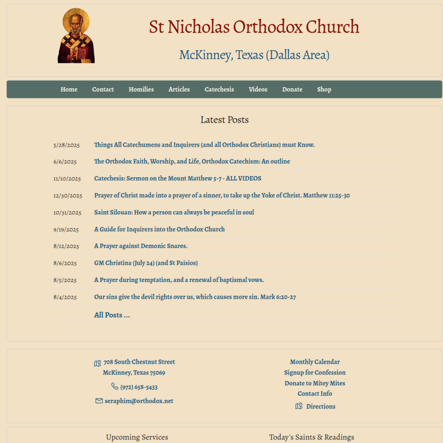 orthodox.net homepage screenshot