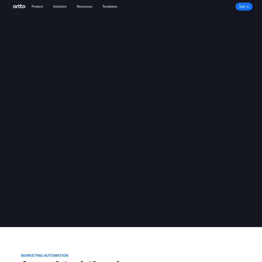 ortto.com homepage screenshot