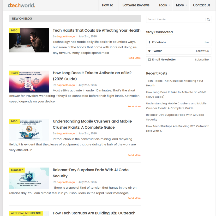 otechworld.com homepage screenshot