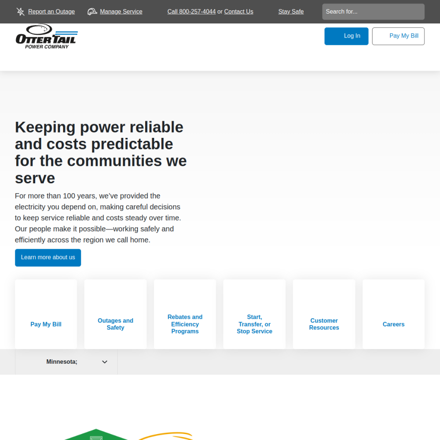 otpco.com homepage screenshot