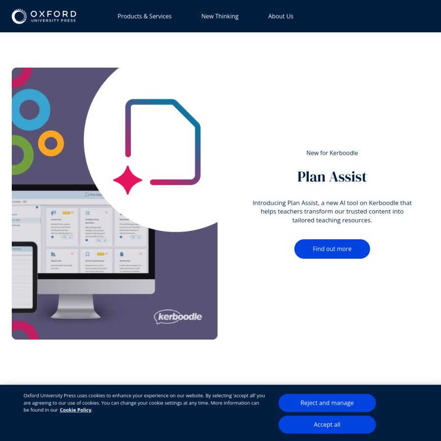 oup.com homepage screenshot