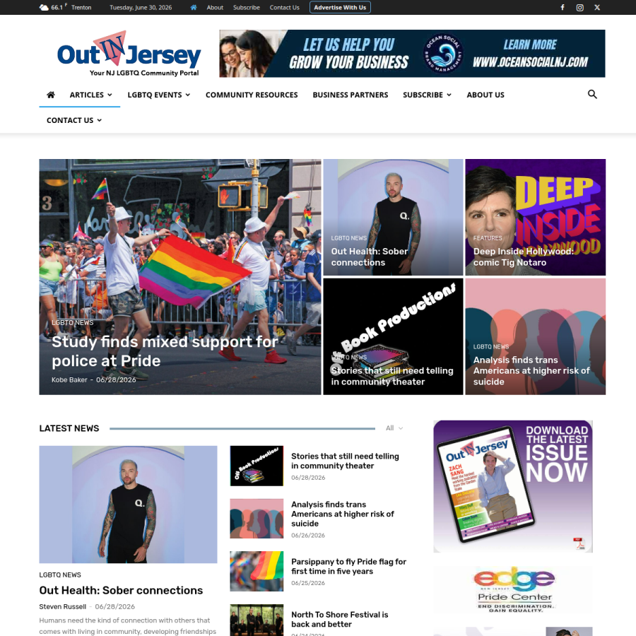 outinjersey.net homepage screenshot