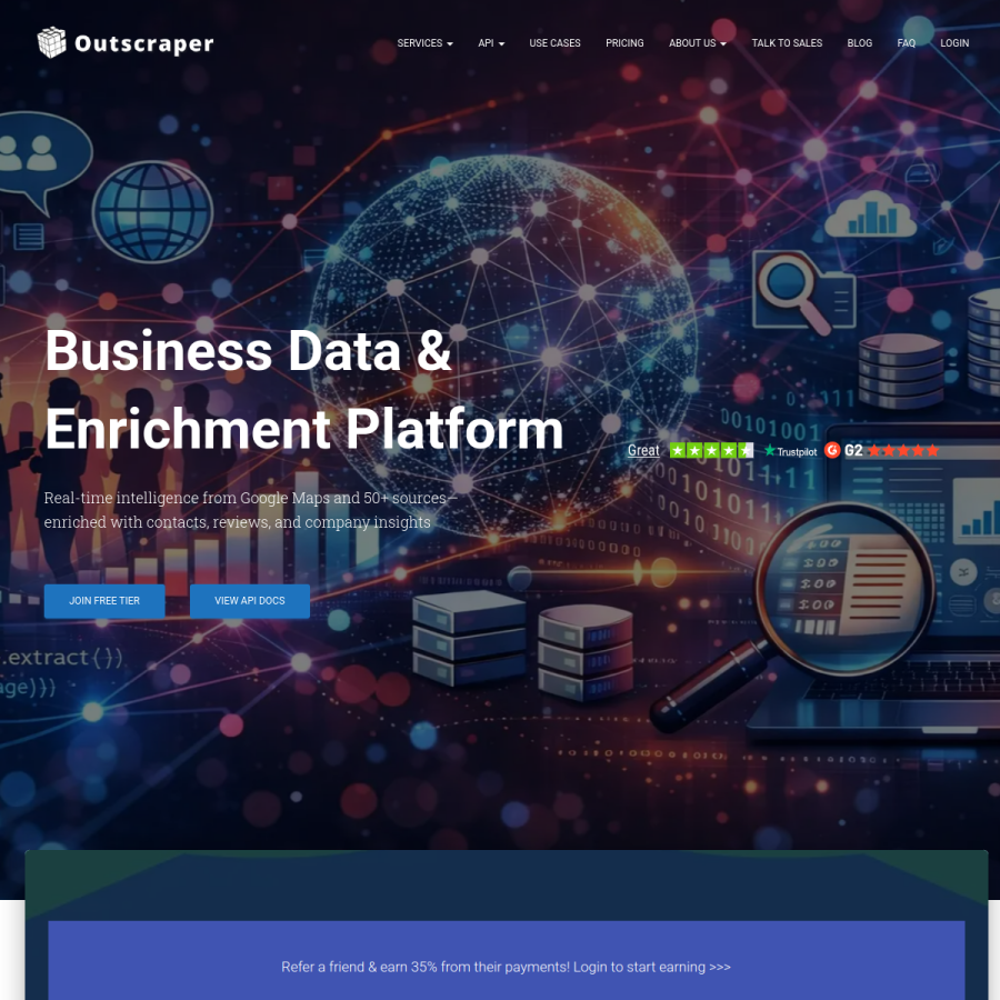 outscraper.com homepage screenshot