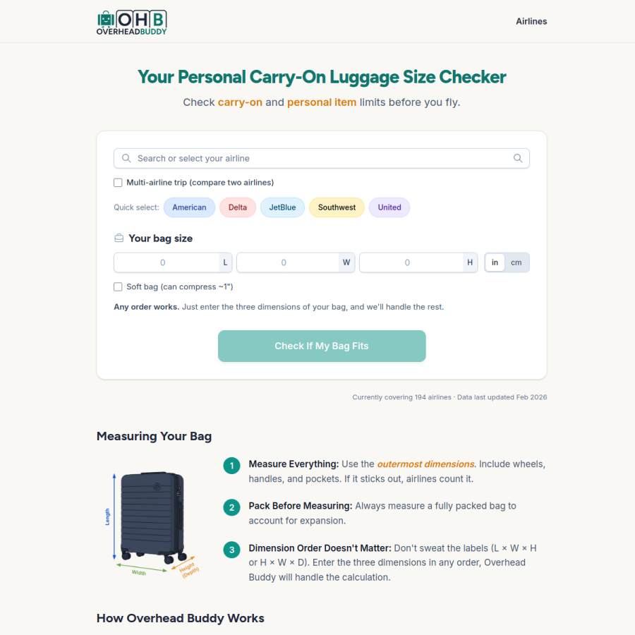 overheadbuddy.com homepage screenshot