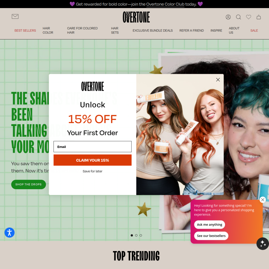overtone.co homepage screenshot