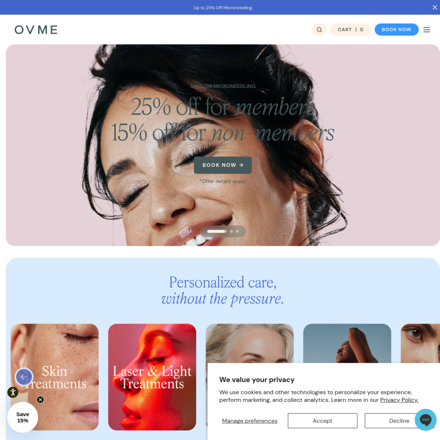 ovme.com homepage screenshot