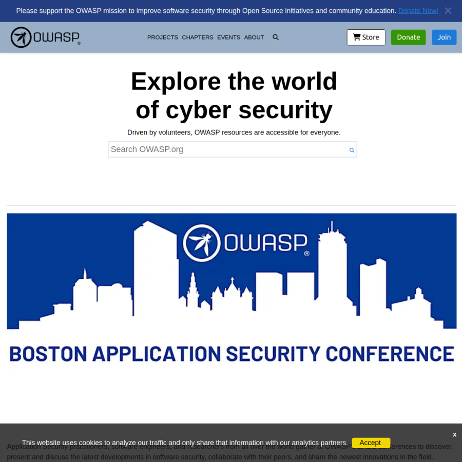 owasp.org homepage screenshot