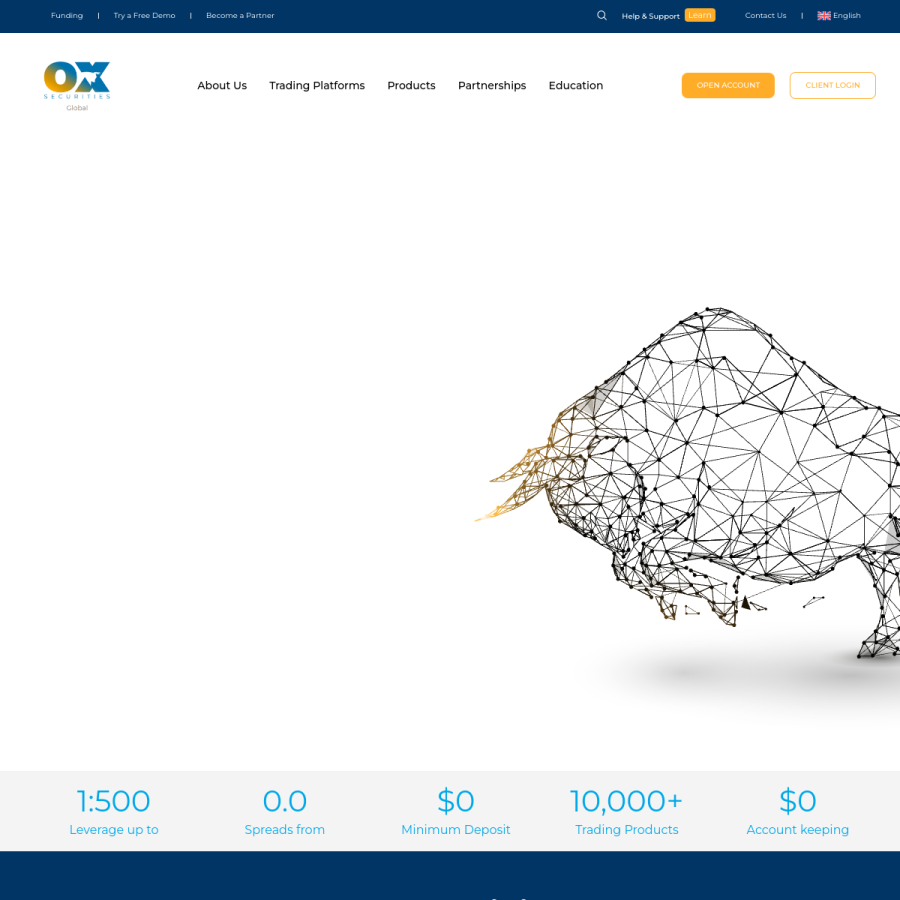 oxsecurities.com homepage screenshot