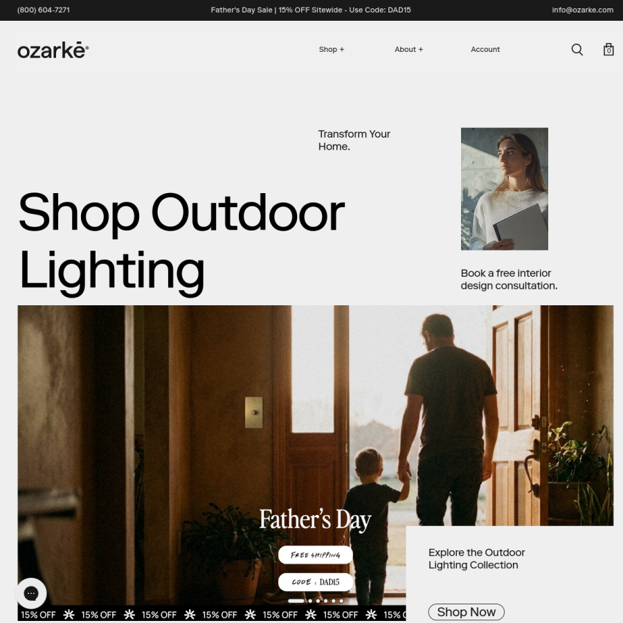 ozarke.com homepage screenshot