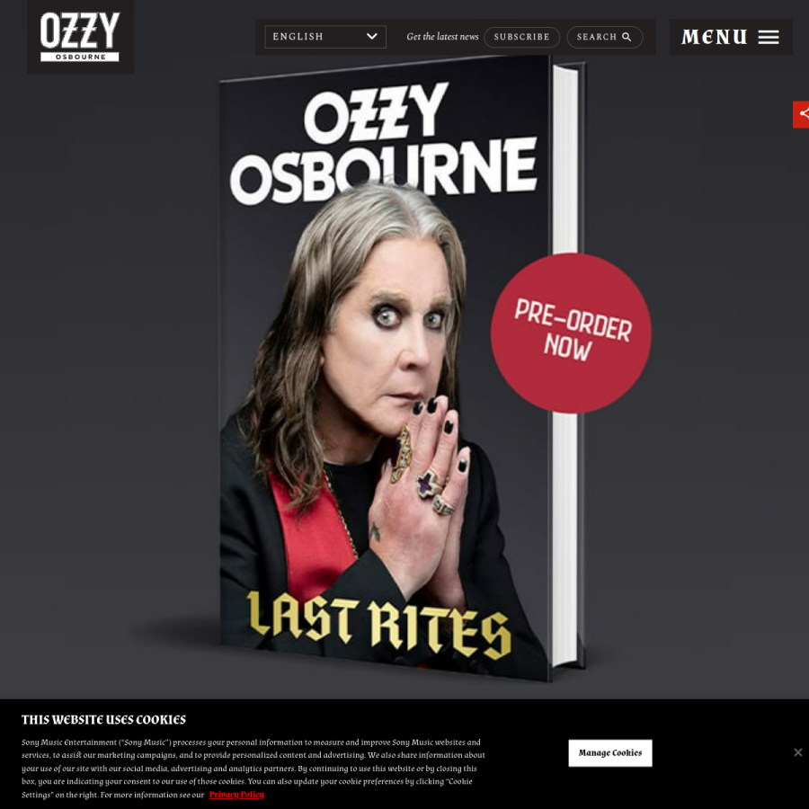 ozzy.com homepage screenshot