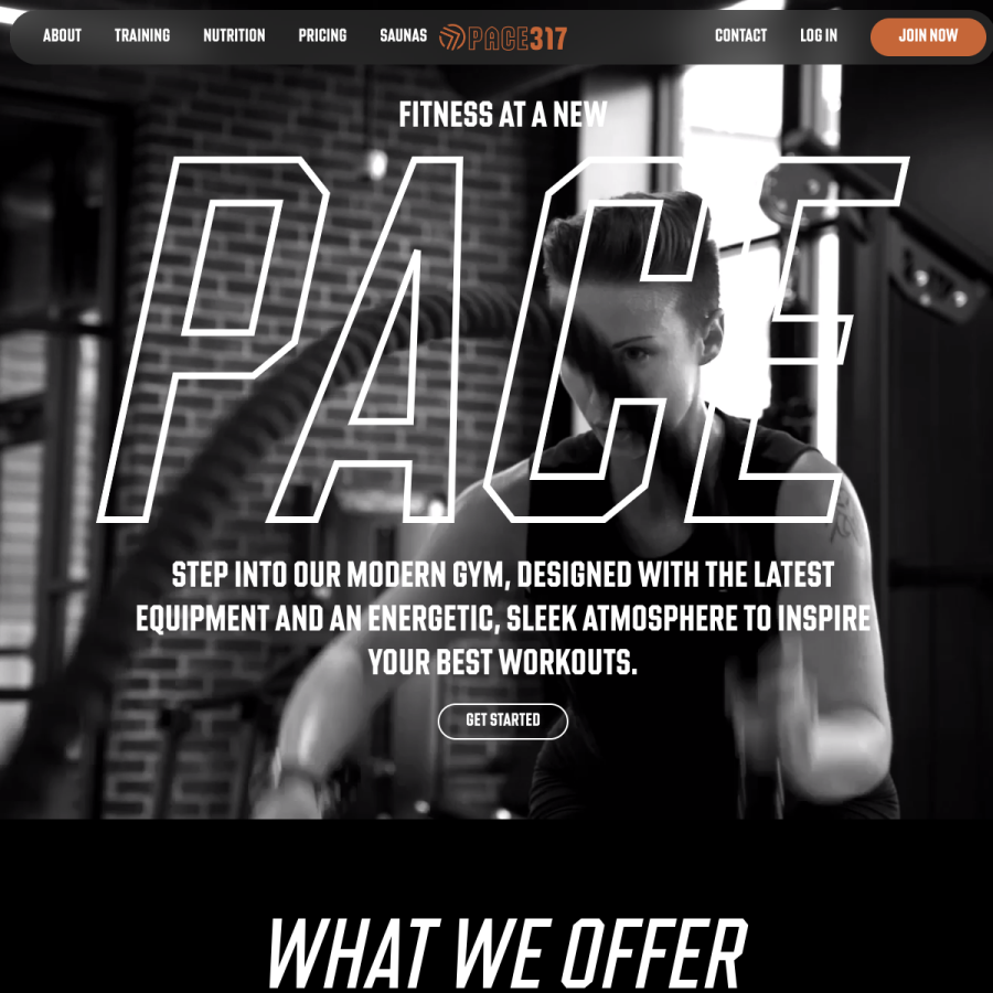 pace317.com homepage screenshot