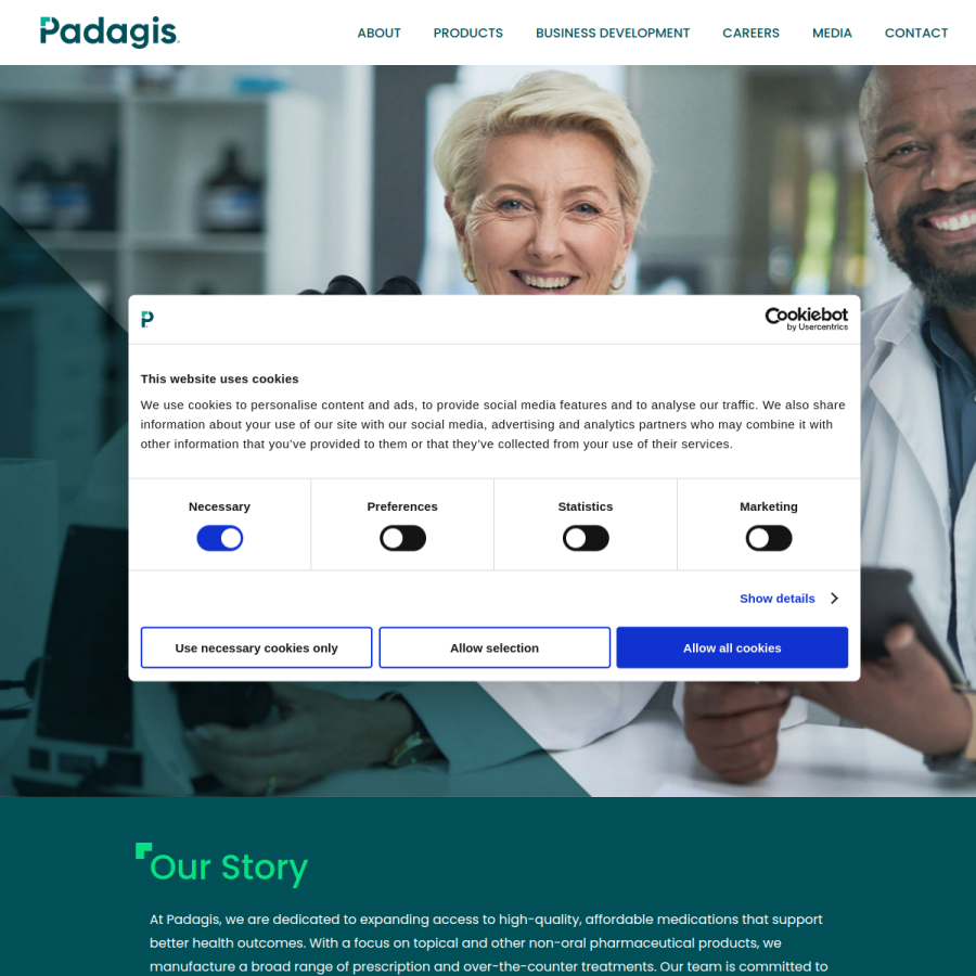 padagis.com homepage screenshot