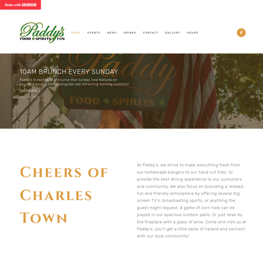 paddys-wv.com homepage screenshot