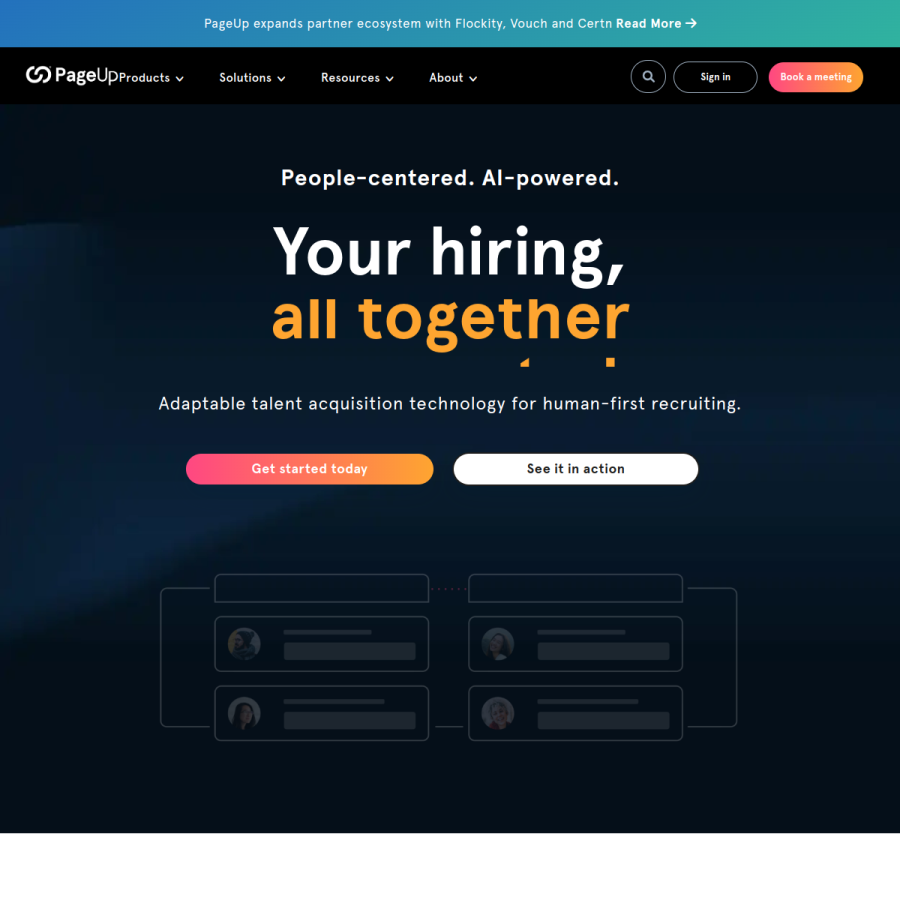 pageuppeople.com homepage screenshot