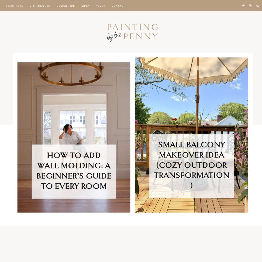 paintingbythepenny.com homepage screenshot