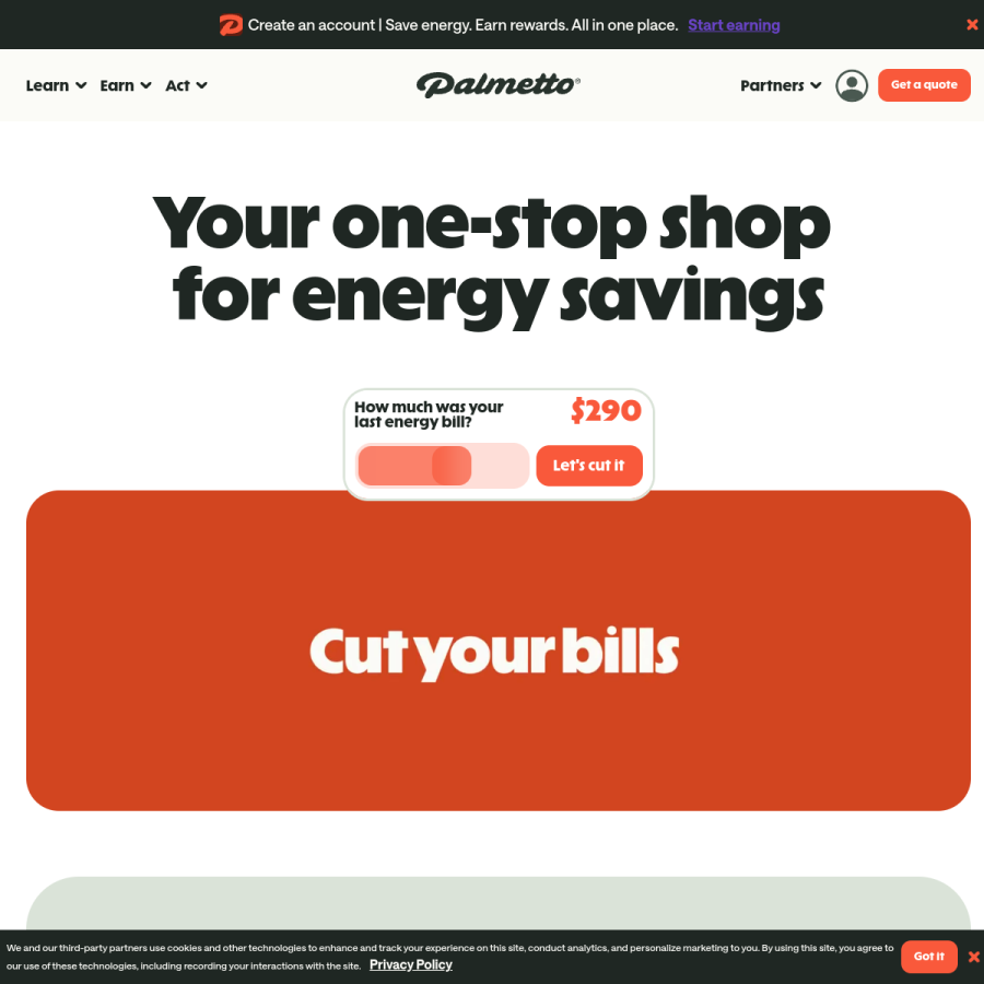 palmetto.com homepage screenshot