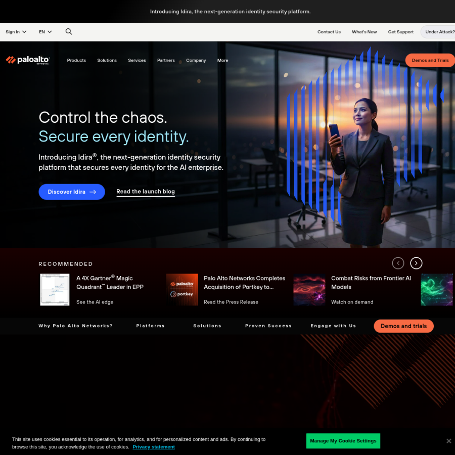 paloaltonetworks.com homepage screenshot