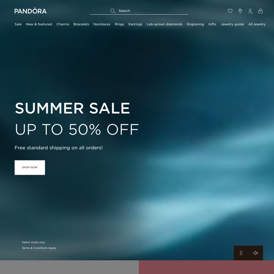 pandora.net homepage screenshot