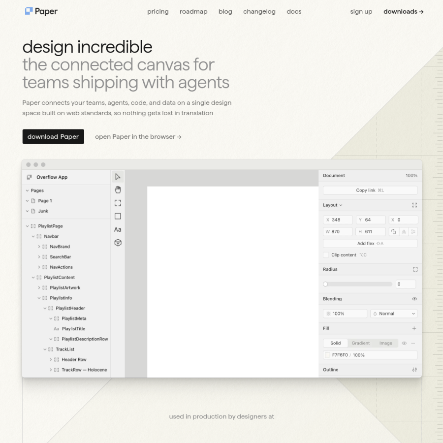 paper.design homepage screenshot