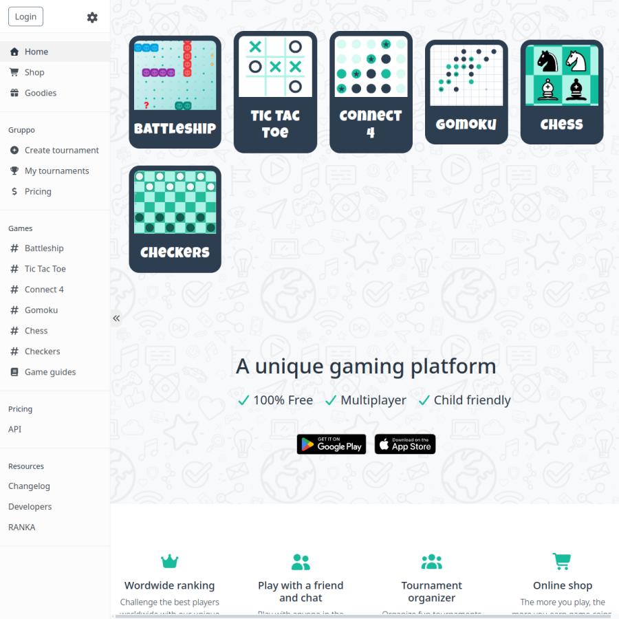 papergames.io homepage screenshot