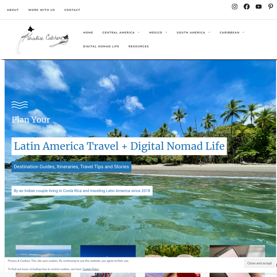 paradisecatchers.com homepage screenshot