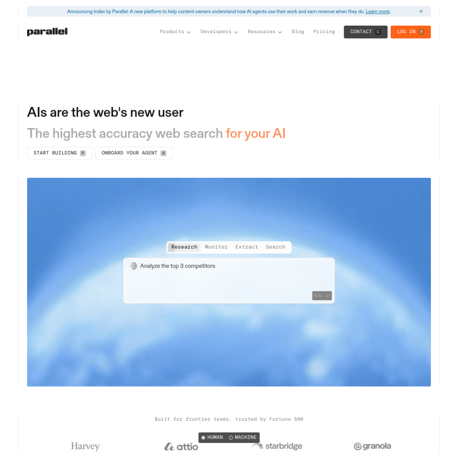 parallel.ai homepage screenshot