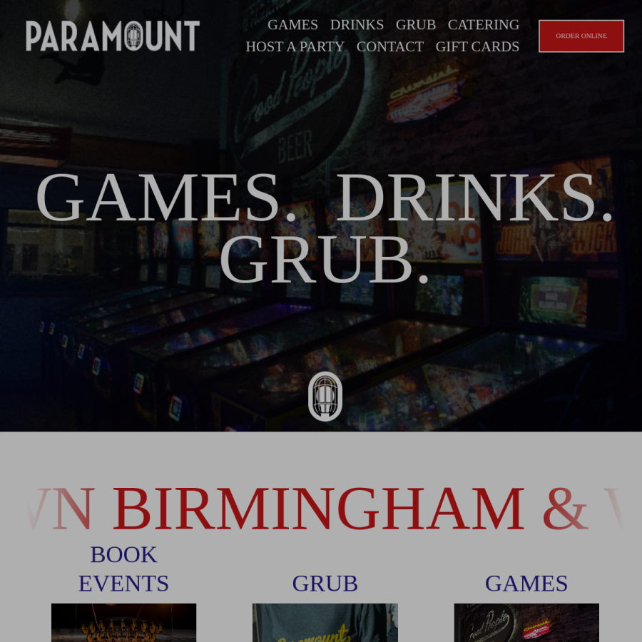 paramountbirmingham.com homepage screenshot