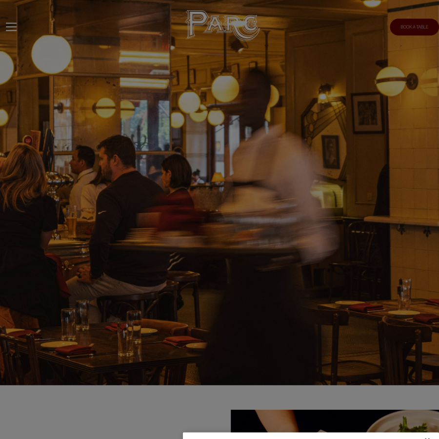 parc-restaurant.com homepage screenshot