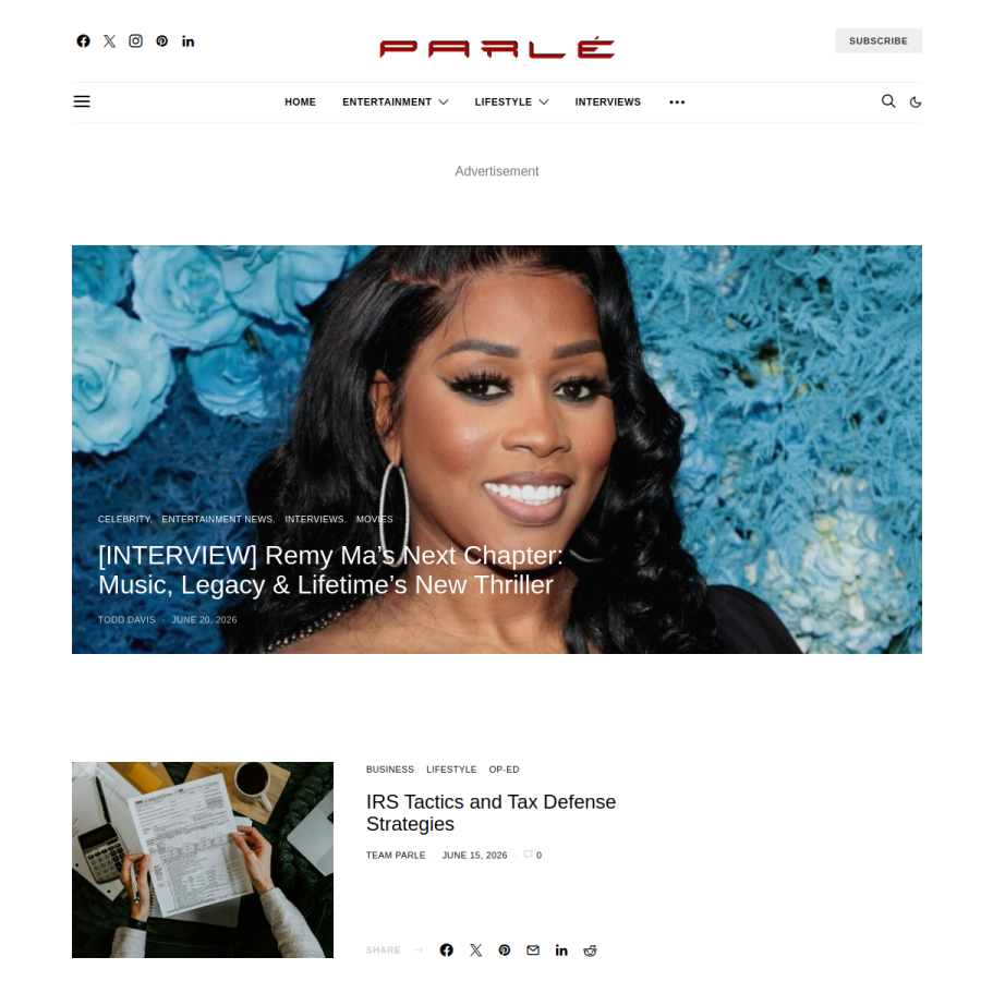 parlemag.com homepage screenshot