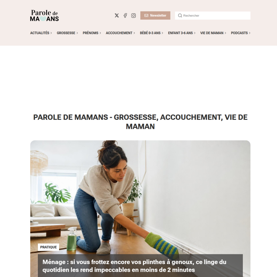 paroledemamans.com homepage screenshot