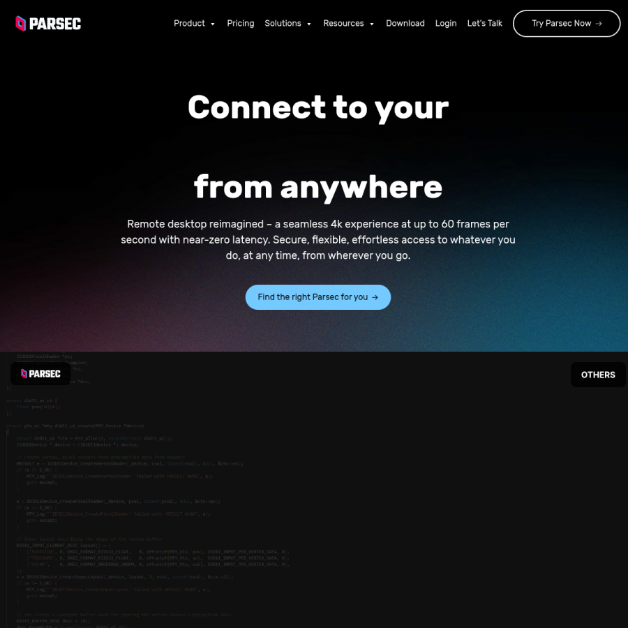 parsec.app homepage screenshot