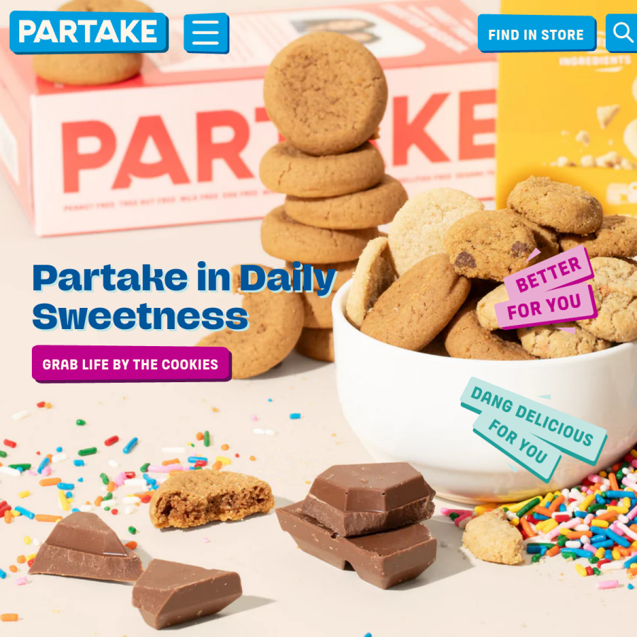 partakefoods.com homepage screenshot