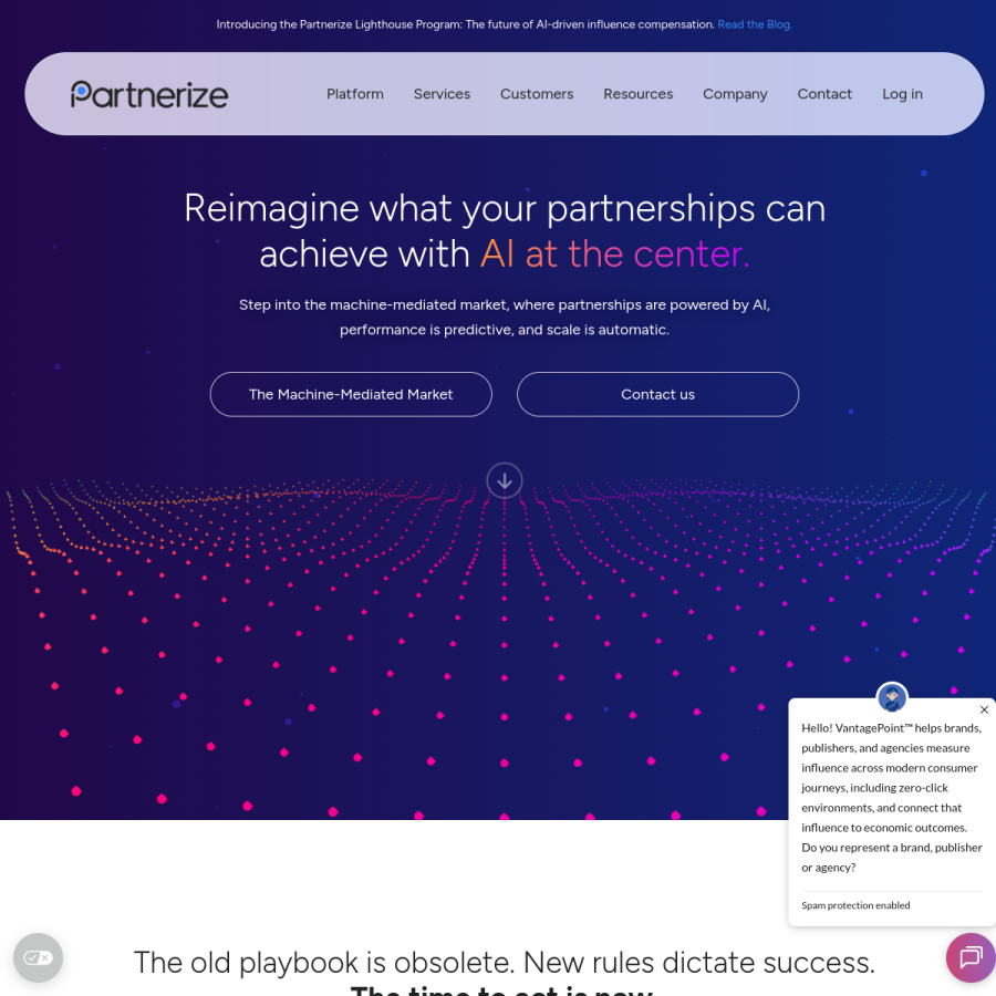 partnerize.com homepage screenshot