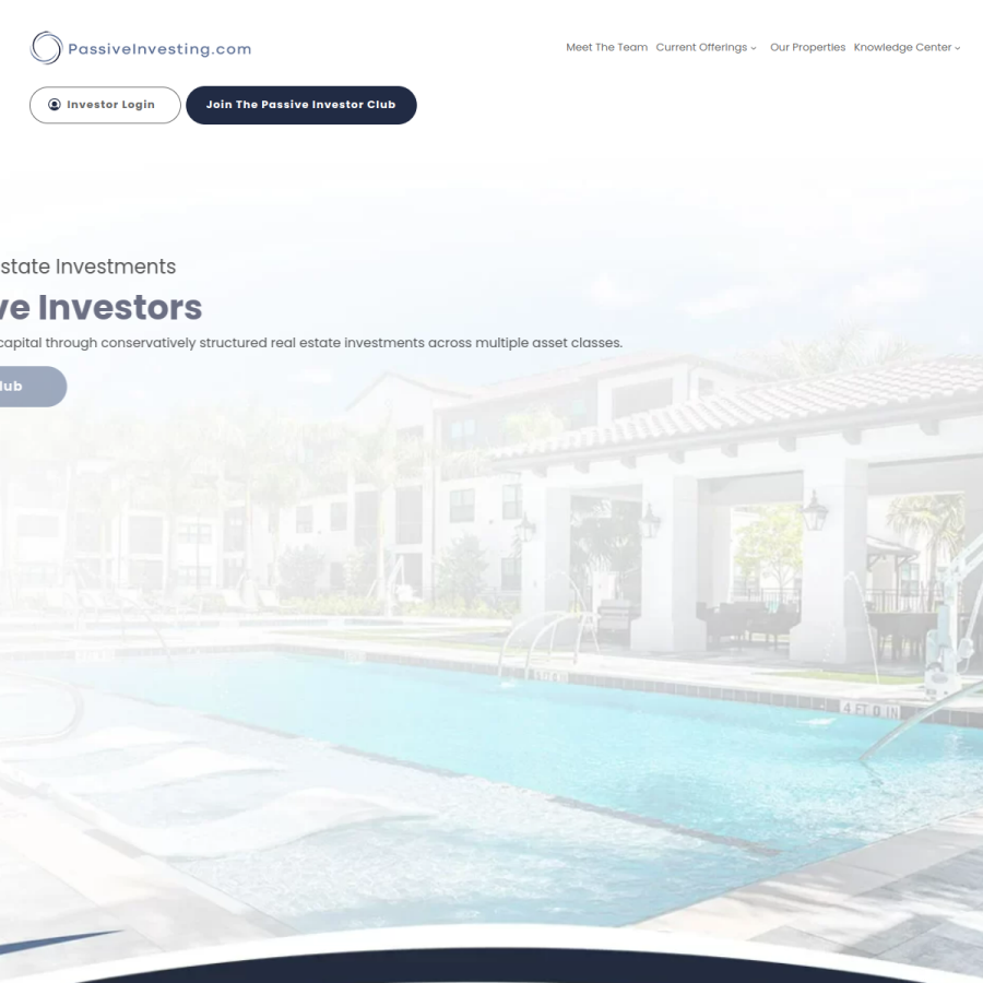 passiveinvesting.com homepage screenshot
