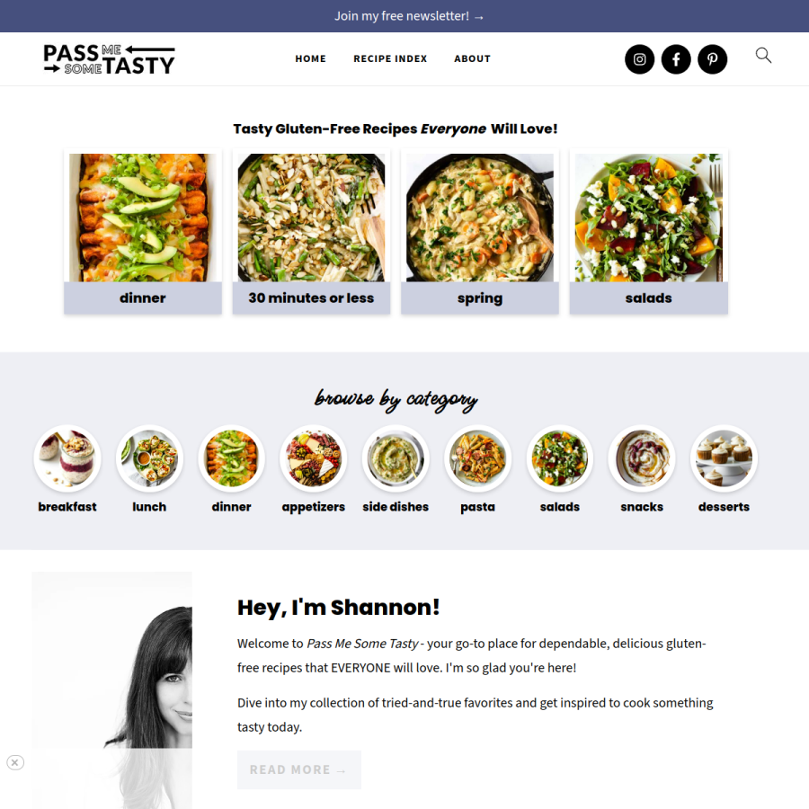 passmesometasty.com homepage screenshot