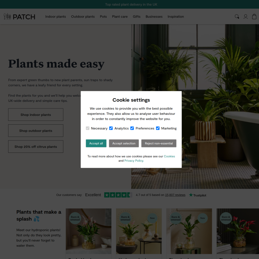 patchplants.com homepage screenshot
