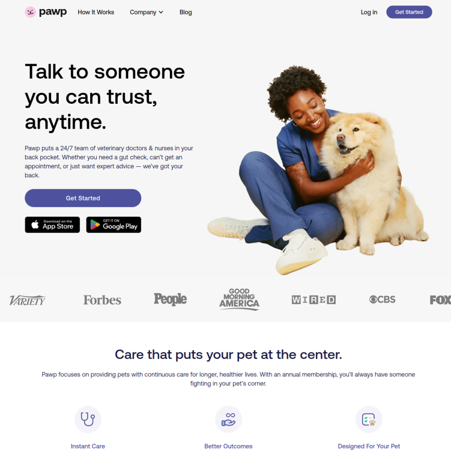pawp.com homepage screenshot